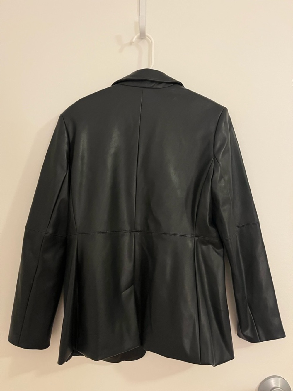 Banana Republic Black Faux Leather Blazer - Picture 4 of 6